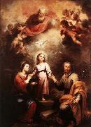 MURILLO, Bartolome Esteban The Two Trinities oil on canvas